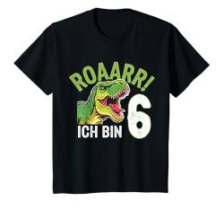 Kinder 6. Geburtstag Junge 6 Jahre Dino Dinosaurier Geburtstags T-Shirt von Dinosaurier Geburtstag Kindergeburtstag Geschenk