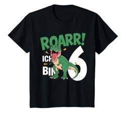 Kinder 6. Geburtstag Junge 6 Jahre Dino Dinosaurier Geburtstags T-Shirt von Dinosaurier Geburtstag Kindergeburtstag Geschenk