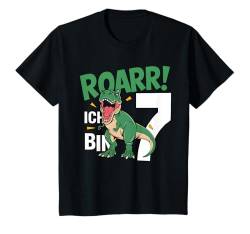 Kinder 7. Geburtstag Junge 7 Jahre Dino Dinosaurier Geburtstags T-Shirt von Dinosaurier Geburtstag Kindergeburtstag Geschenk