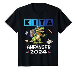 Kinder Kinder Kindergartenkind 2024 Kita Start Anfang Dino T-Rex T-Shirt von Dinosaurier Kindergarten Kindergartentüte Jungen