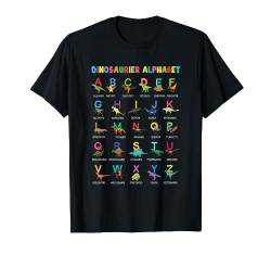 Dinosaurier ABC Dino Alphabet mit Dino Arten Kinder Jungs T-Shirt von Dinosaurier & T-Rex Geschenke für Jungen / Kinder