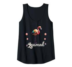 Damen Lausmadl Damen Trachtenshirt Blumen Flamingo Tracht Party Tank Top von Dirndl Ersatz Damen Trachtenbluse Reh Kostüm Deko