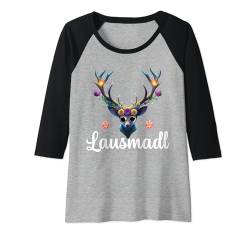 Damen Lausmadl Damen Volksfest Hirsch Reh Kostüm Blumen Trachten Raglan von Dirndl Ersatz Mädchen Damen Trachtenshirt Bayern