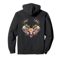 Damen Volksfest Hirsch Reh Kostüm Blumen Trachten T-Shirt Pullover Hoodie von Dirndl Ersatz Mädchen Damen Trachtenshirt Bayern