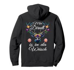 Damen Volksfest Hirsch Reh Kostüm Blumen Trachten T-Shirt Pullover Hoodie von Dirndl Ersatz Mädchen Damen Trachtenshirt Bayern