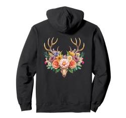 Damen Volksfest Hirsch Reh Kostüm Blumen Trachten T-Shirt Pullover Hoodie von Dirndl Ersatz Mädchen Damen Trachtenshirt Bayern