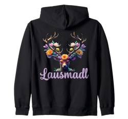 Lausmadl Damen Volksfest Hirsch Reh Kostüm Blumen Trachten Kapuzenjacke von Dirndl Ersatz Mädchen Damen Trachtenshirt Bayern