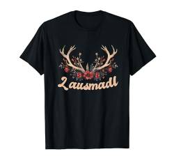 Lausmadl Blume Ersatz-Dirndl Hirsch-Geweih Damen Oktoberfest T-Shirt von Dirndl Ersatz Trachtenshirt für Oktoberfest Shop