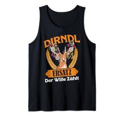 DIRNDL ERSATZ DER WILLE ZÄHLT Münchner Volksfest Damen Tank Top von Dirndl Geschenk Trachtenshirt Damen Volksfest