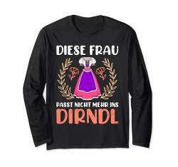 Dirndl zu klein Trachtenshirt Damen Tracht Dirndl Spruch Langarmshirt von Dirndl Geschenk Trachtenshirt Damen Volksfest