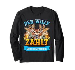 Münchner Volksfest DER WILLE ZÄHLT MEIN ERSATZDIRNDL Langarmshirt von Dirndl Geschenk Trachtenshirt Damen Volksfest