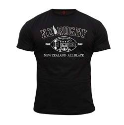 Dirty Ray Rugby New Zealand Herren Kurzarm T-Shirt K2 (L) von Dirty Ray