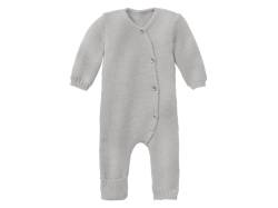 Disana Baby Overall Bio-Merinowolle Strick Qualität hellgrau Gr. 50/56 von Disana