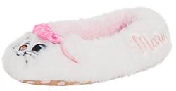 Disney Die Aristocats Marie Mädchen Hausschuhe Flauschig Fell Gefüttert Ballettschuhe Ballerina Sliipper Socken Hauspantoletten, weiß, 19/20 EU von Disney