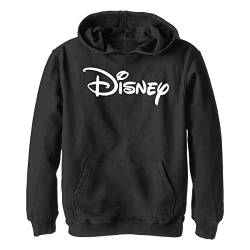 Disney Kids Basic Logo Youth Pullover Hoodie, Black, Medium von Disney