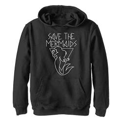 Disney Kids Princesses Save The Mermaids Youth Pullover Hoodie, Black, Large von Disney