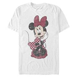 Disney Unisex Mickey-Polka Dot Minnie Organic Short Sleeve T-Shirt, White, XL von Disney