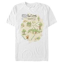 Disney Unisex Winnie The Pooh Acre Map Organic Short Sleeve T-shirt, Weiß, L von Disney