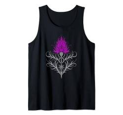 Schottische Distel Tattoo Scottish Thistle Botanical Art Tank Top von Distel Lover von Christine Krahl