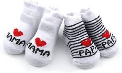 Distinct® Baby Baumwollsocken Süße Socken Ich liebe Mama + Ich liebe PaPa Neugeborenes Kleinkind jungen Mädchen Cotton kleine Söckchen (2 Paar) von Distinct