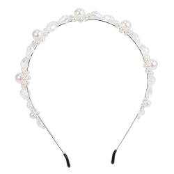 Stirnband Kristall Kopfschmuck Strass Kopfbedeckung Fee Kopfschmuck Stirnbänder für Mädchen Perle Kopfschmuck für Braut Frauen Stirnband Kunstperlen Stirnband Hochzeit Haarbänder Hochzeit von Diyfixlcd