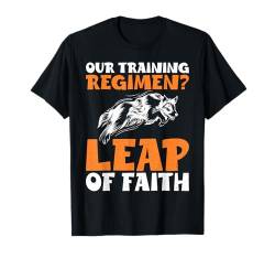 Unser Trainingsprogramm Leap of Faith Dock Diving T-Shirt von Dock Diving Gifts