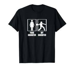 Völkerballspieler Deine Tochter Meine Tochter Papa Mama Dodgeball T-Shirt von Dodgeball Enthusiasts Love This Sport Designs