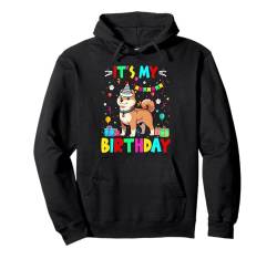 My Birthday Colorful Costume Siba Inu Funny Party Lover Pullover Hoodie von Dog Birthday Costume