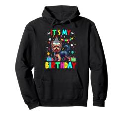 My Birthday Colorful Costume Yorkshire Terrier Funny Party Pullover Hoodie von Dog Birthday Costume