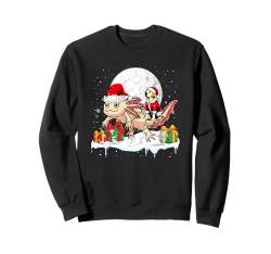 Santa Labrador Retriever Reiten Axolotl Weihnachtsbesitzer Kinder Sweatshirt von Dog Christmas Costume