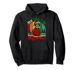 Vintage Retro My Shih Tzu Is My Xmas Cheer Santa Dog Pullover Hoodie von Dog Christmas Costume