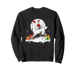 Weihnachtsmann Whippet Reiten Lama Weihnachtsbesitzer Kinder Familie Sweatshirt von Dog Christmas Costume