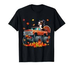 Greater Swiss Mountain Turkey On Monster Truck Thanksgiving T-Shirt von Dog Thanksgiving Costume