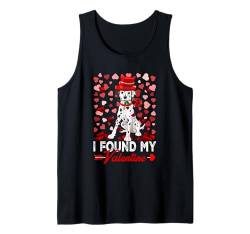 I Found My Cute Valentine Dalmatian Floral Funny Single Tank Top von Dog Vacations Costume