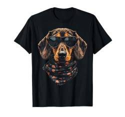 Dackel Hund Sommer Hund trägt Schatten Cool Dog T-Shirt von Dogs 365