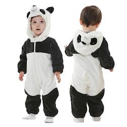 Doladola Babymädchens Strampler Animal Hooded Onesie Baby Jungen Mädchen Strampler Säugling Outfit Overall Kleidung(3,5-4,5 Jahre,Panda) von Doladola