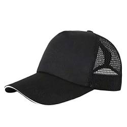 DolceTiger Kinder Baseball Cap Basecap Cowboy Hut Einfarbige Netzkappe für Kinder Baseballmütze Sonnenblende Schirmmütze Basecap Jungen Mädchen (Black, One Size) von DolceTiger