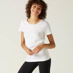 T-Shirt Damen Regular - 100 weiss von Domyos