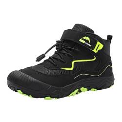 DonDown Kinder Laufschuhe Jungen Mädchen Outdoor Fitnessschuhe Lässige Sportschuhe rutschfeste Leicht Outdoor Barfußschuhe Bequemes Sneakers Outdoorschuhe Tennisschuhe Freizeitschuhe (Z3-Schwarz, 33) von DonDown