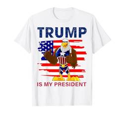 Trump 2024 Patriotische Männer & Frauen USA Flagge Rot Weiß & Blau T-Shirt von Donald Trump Gift Shop