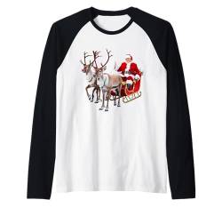 Donald Trump Weihnachtsmann Schlitten Weihnachten Xmas USA Präsident Raglan von Donald Trump Santa Claus President Christmas