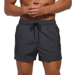 Donason Badehose Herren Kurz Badeshorts Schnelltrocknend Männer Schwimmhose Boardshorts Atmungsaktiv Strandhose mit Verstellbare Tunnelzug und Mesh-Futter von Donason