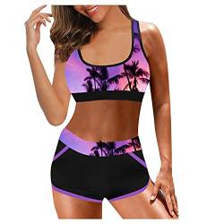 DondPO Damen Bikini Set Push Up Tanga Hohe Retro Sätze Sport Slip Sexy Swimsuit Triangel Bikini Bademode Swimsuit von DondPO