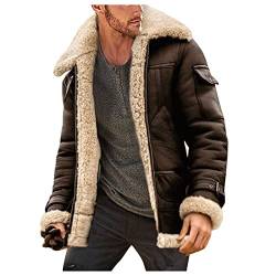 DondPO Winterjacken, Outdoor Freizeit Verdickte Winter Fleecejacke Mantel Trend Winddichter Oversized Warme Winterjacke Wintermantel Leder Arbeits Cozy Dicke Jacke Jeansjacke von DondPO