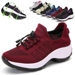 Donubiiu Bergexperten Schuhe, Bergxperten Schuhe, Orthofit Schuhe, Orthofit - Ergonomische Schmerzlindernde Komfort-Schuhe FüR Damen (Red,36EU) von Donubiiu