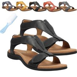 Donubiiu Hautverstellbare orthopädische Sandalen, Orthosun Sandalen, Orthosun Sandalen Damen, skin-adjustable-orthotic-sandals-2 (Schwarz,36) von Donubiiu