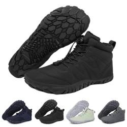 Donubiiu Röck - Orthopädischer Winterbarfußschuh Polar, Barfußschuhe Winter Herren Damen Barfussschuhe Wasserabweisend (Schwarz,39) von Donubiiu