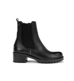 Dorking by Fluchos für Damen. D8824-IN Lederstiefeletten D8824-IN schwarz (36), 3 bis 5 cm, Reißverschluss, Lässig von Dorking by Fluchos