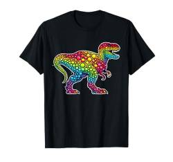 Funny T Rex Dinosaurier Dot Day Mehrfarbig Polka Dot Grafik T-Shirt von Dot Day Wear for Boys Girls Men Women Dot Apparel