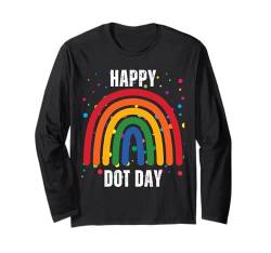 Lustige, niedliche Punkte-Grafik, mehrfarbig Langarmshirt von Dot Day Wear for Boys Girls Men Women Dot Apparel